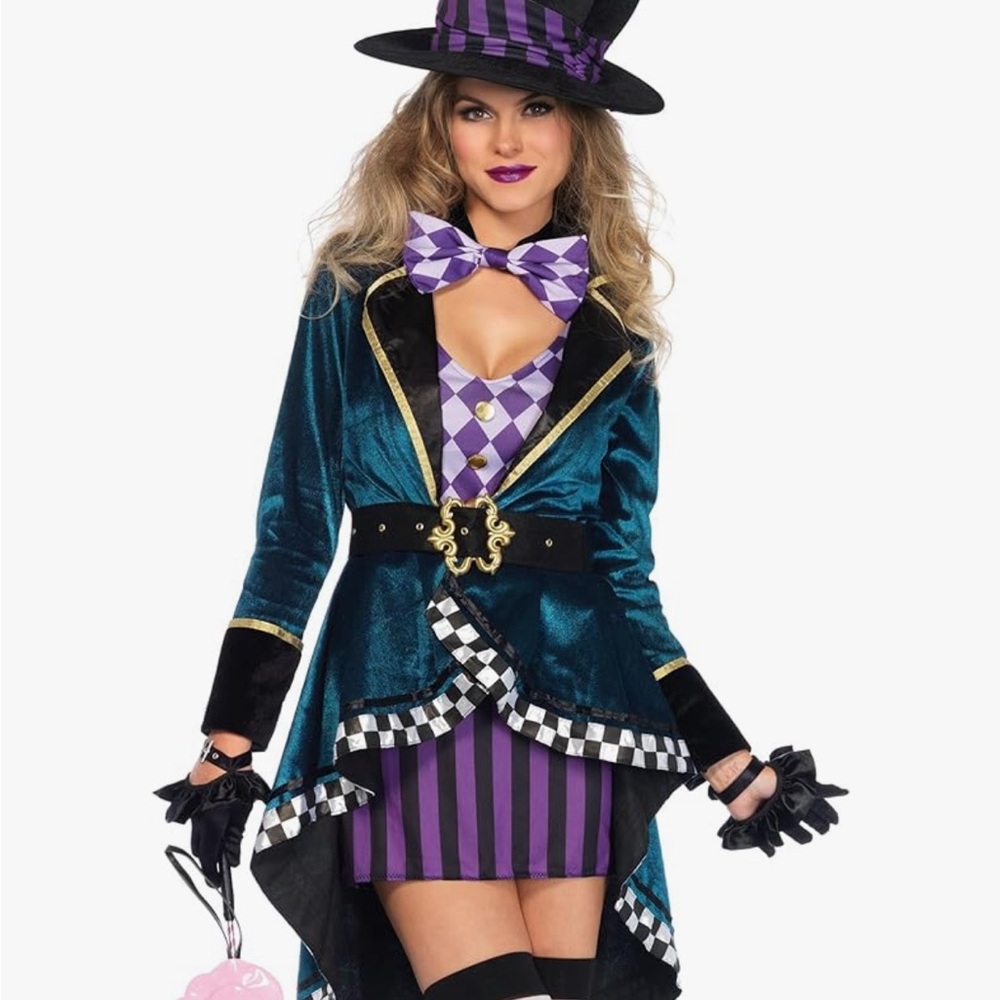 Leg Avenue Teal and Purple Mad Hatter Costume